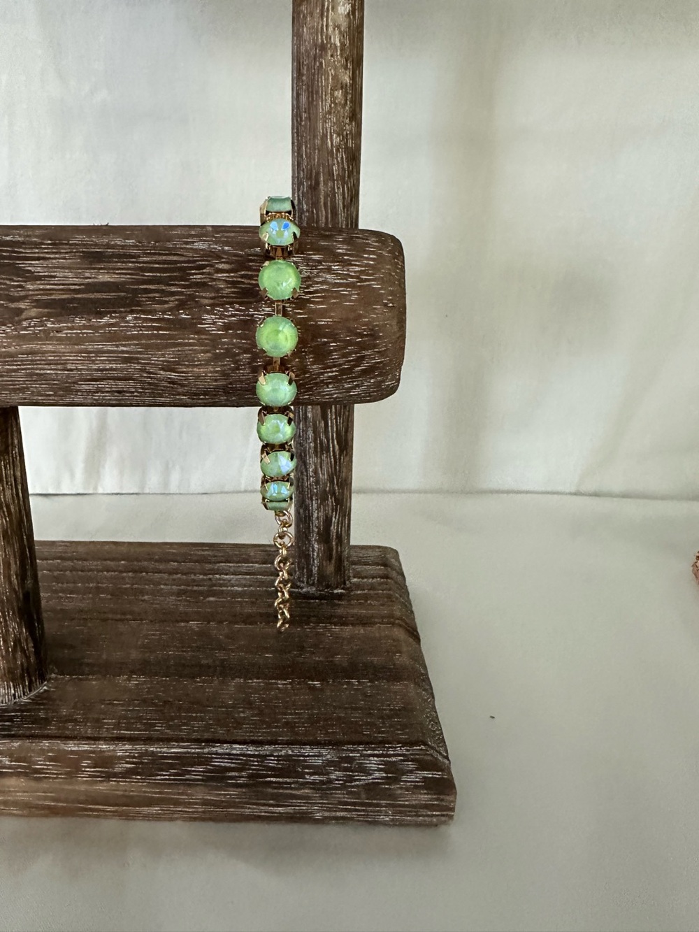 Green Crystal Tennis Bracelet - Women's Jewelry